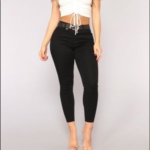 Fashion nova elastic waist jeans